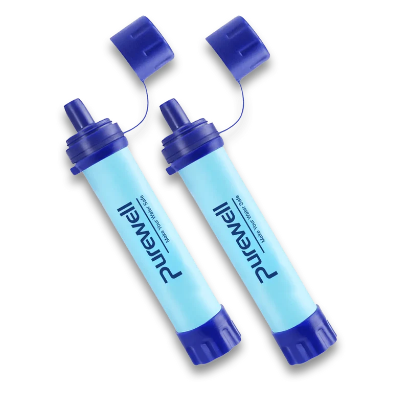 Purewell® - Outdoor Personal Water Filter Life Straw, 0.01μm, for Emergency, Camping, Hiking, Climbing, Backpacking